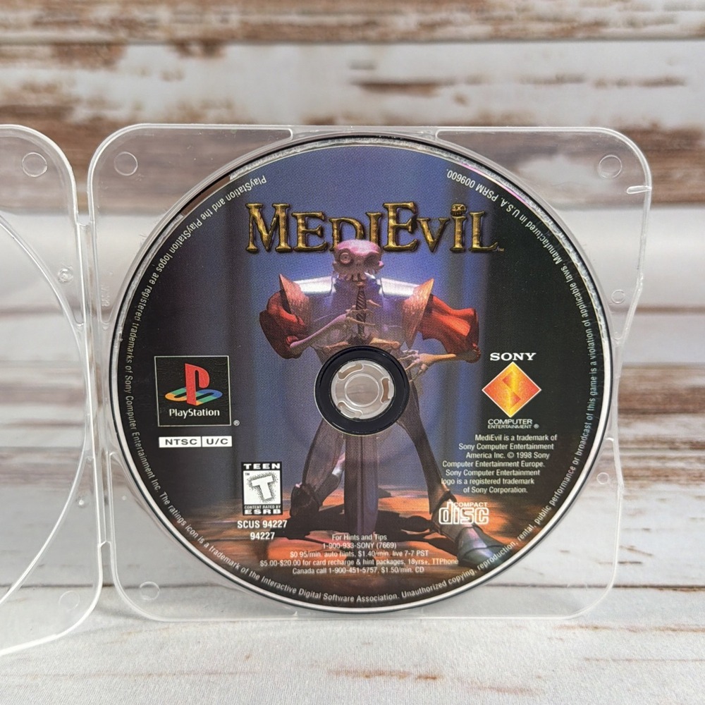 MediEvil Sony PlayStation 1 PS1 Game Disc Only Used Resurfaced